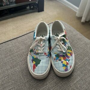 Vans Colorful World Map Shoes W 7.5 M 6